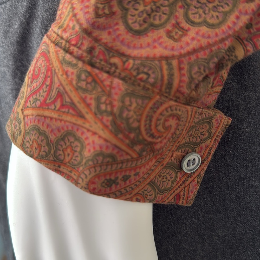 🇮🇹 Roller printed Paisley textile on 100% cotton. 
Museum Quality. - Picture 4 of 9